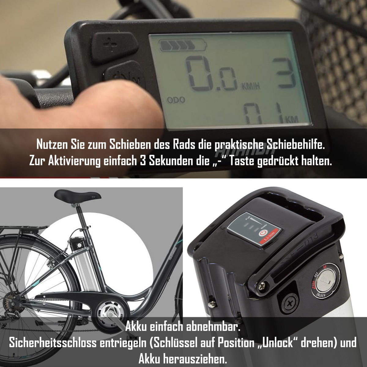 E-BIKE Cityrad Multitalent RC822 Für Damen u. Herren 374,4 Wh Frontmotor 7-Gang-Kettenschaltung 28 Zoll - Weiß, Metall (114.5cm) - Telefunken