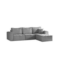 ECKSOFA Sande In Raven - Grau, Holzwerkstoff/Textil (292/192cm) - Fun Möbel
