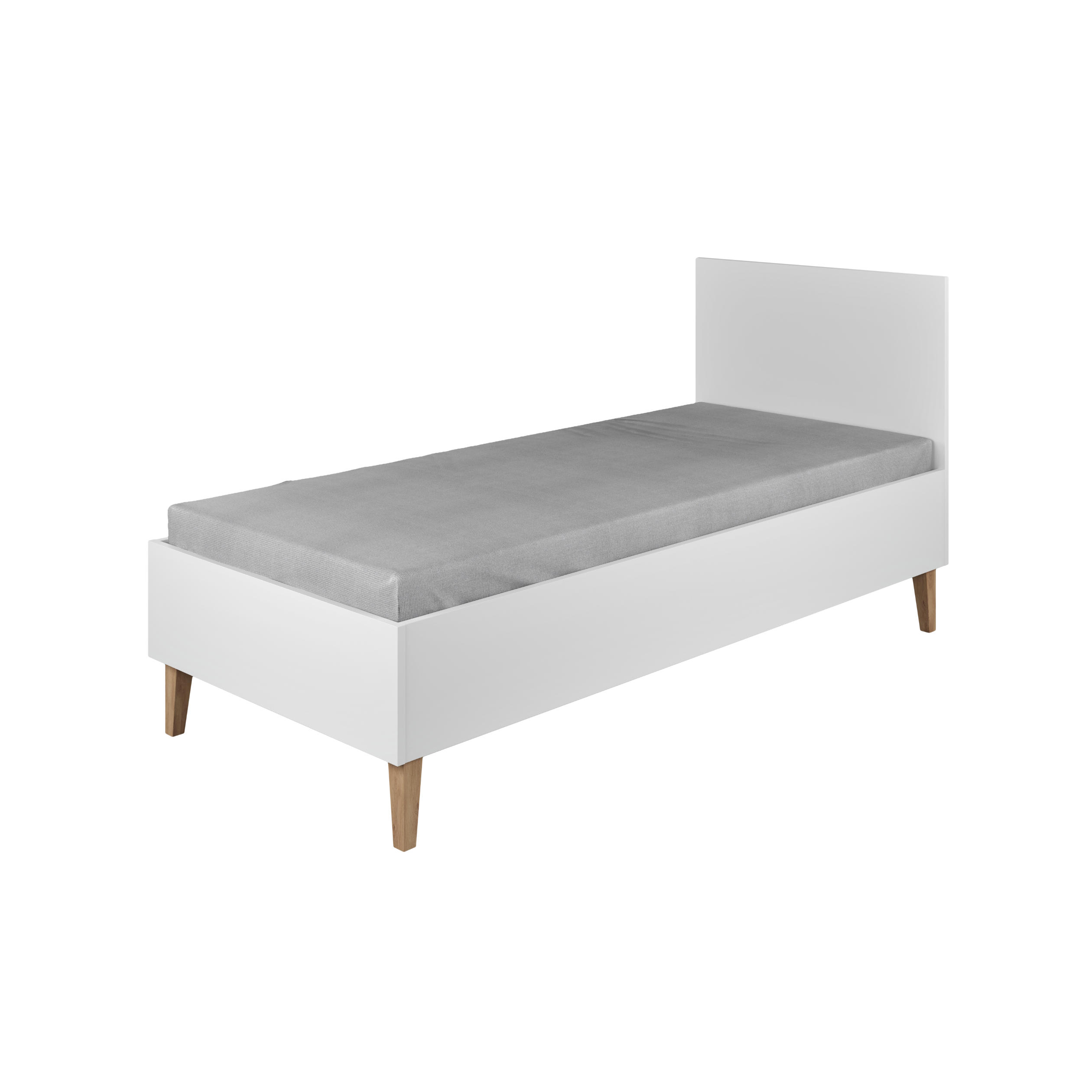 RAUMHIRSCH FURNITURE DĚTSKÁ POSTEL Kubi bez zásuvky a matrace, bílá, 180/80