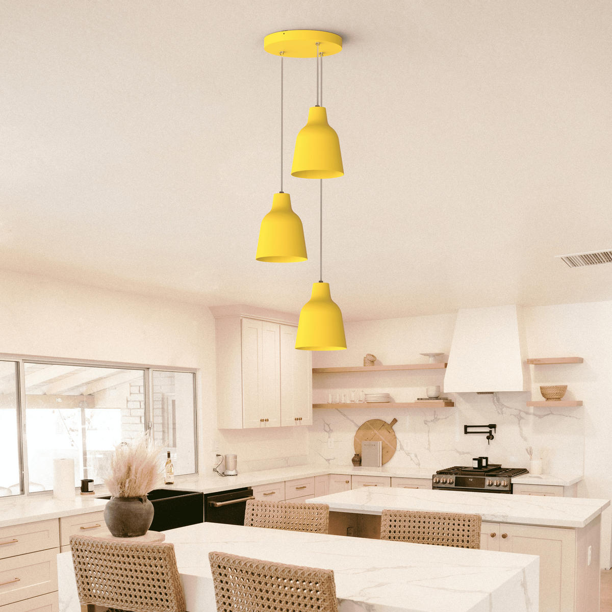 HÄNGELEUCHTE - Gelb, Metall (35/35/22cm) - Lumicom