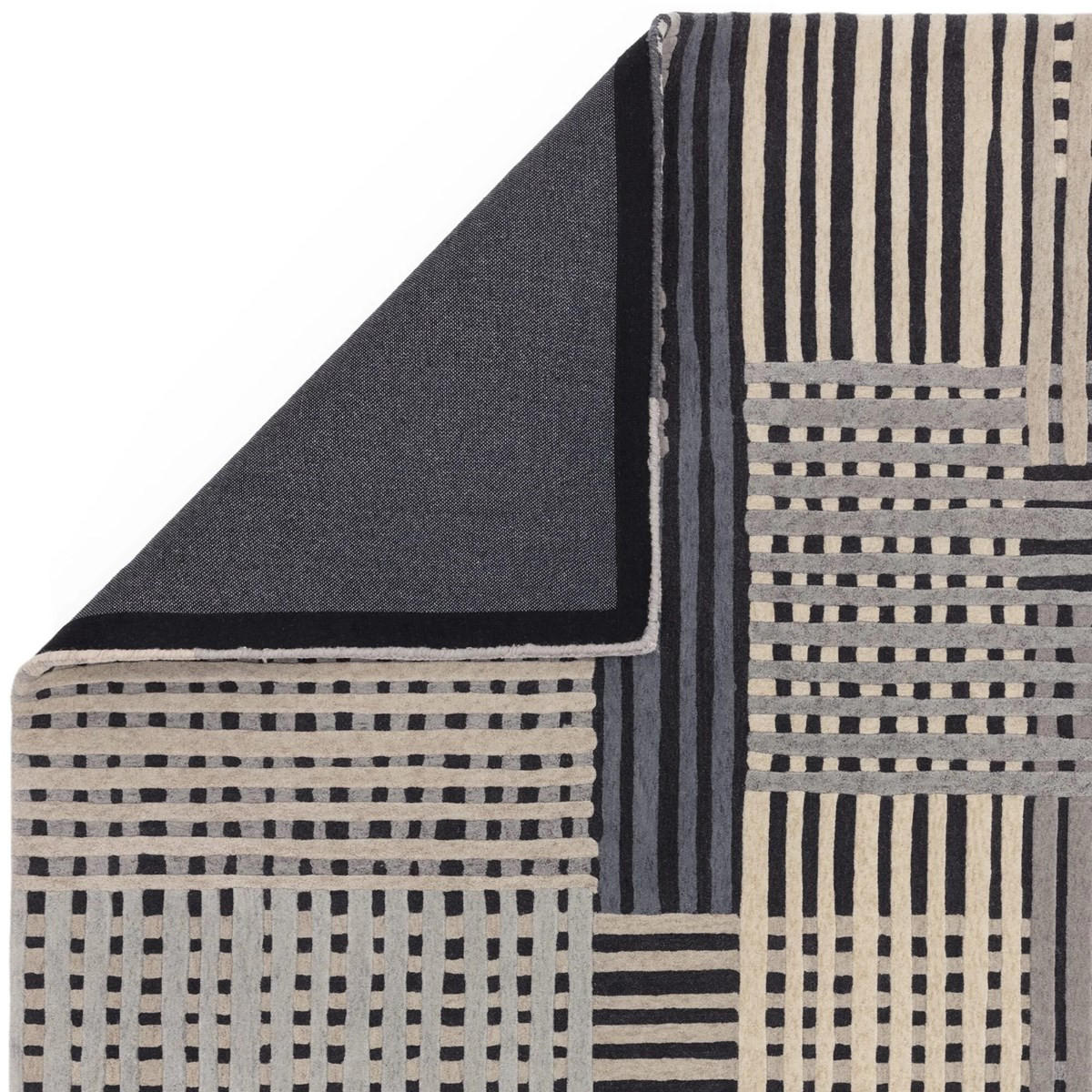 TEPPICH Moderner aus Wolle für Wohn- und Schlafzimmer FACET Grau 160 x 230 cm - Grau, Naturmaterialien (160/230cm) - Novatrend