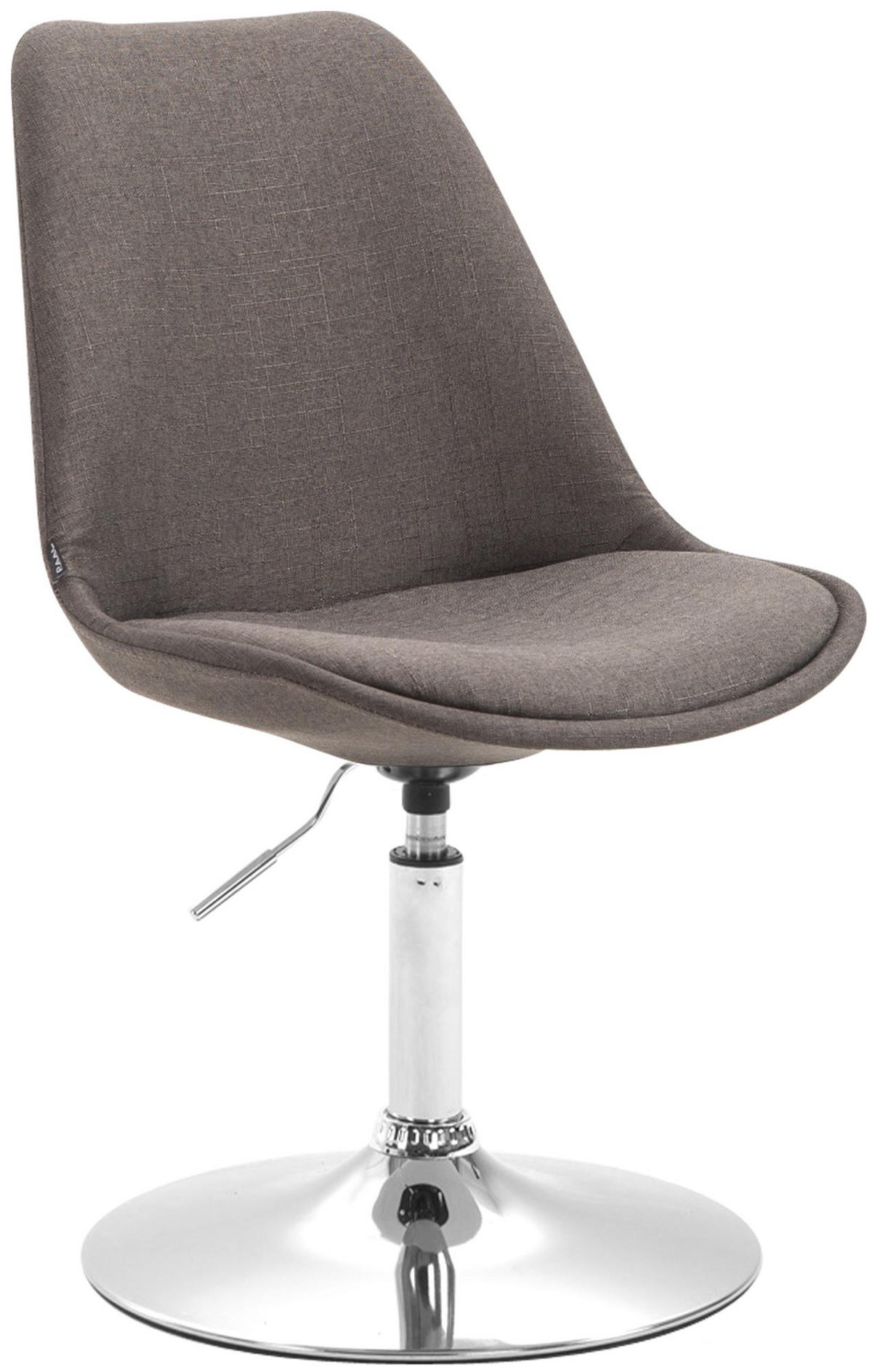 DREHSTUHL Stoff dunkelgrau - Chromfarben/Dunkelgrau, Textil/Metall (48/76/57cm) - CLP