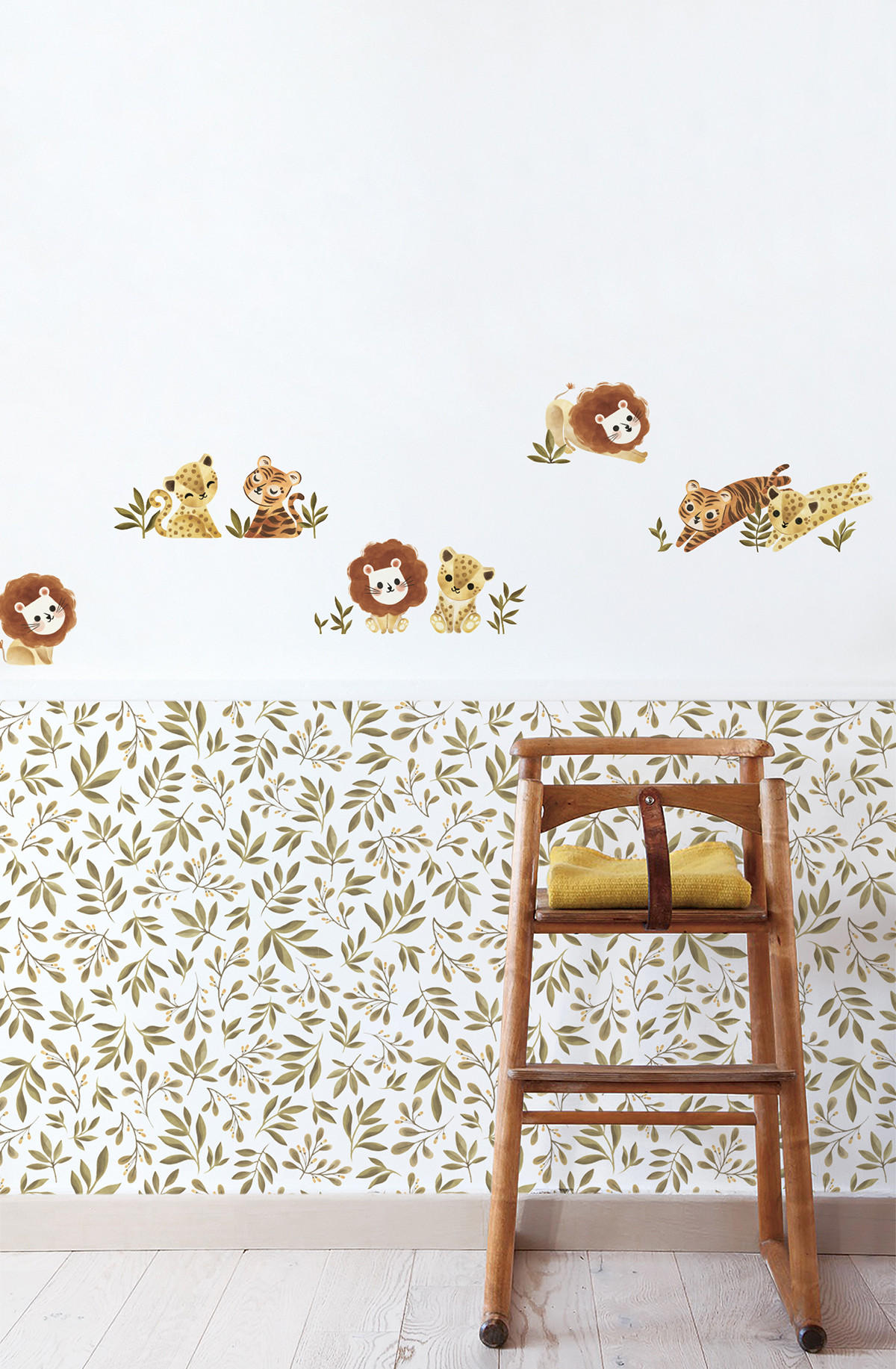 VLIESTAPETE Felidae blattbildend 50 cm x 10 m, grün - Grün, Papier (50/1000cm) - Lilipinso