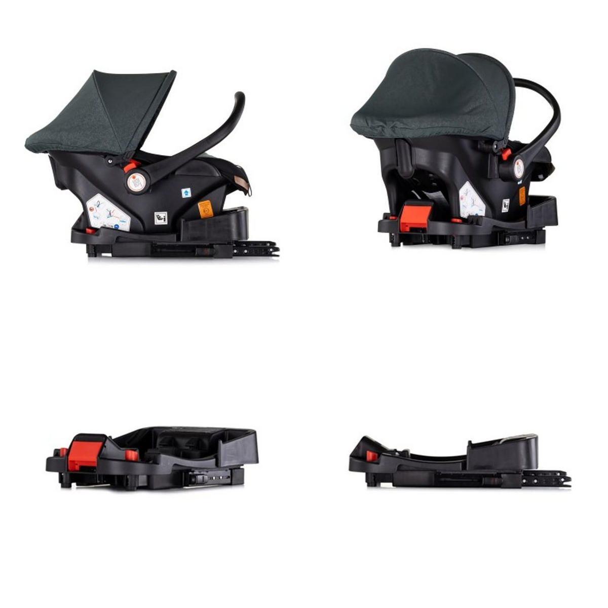 BABYSCHALE Isofix Set Amore i-Size türkis Station i-Size Gruppe 0+ (0 - 13 kg) - Türkis, Kunststoff (40/56/62cm) - Chipolino