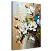 LEINWANDBILD Blumen 80x120cm - Beige, Textil (80/120cm) - Feeby