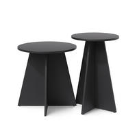 BEISTELLTISCH Forma, Schwarz, 40 x 50 cm 2er Set - Schwarz, Holzwerkstoff (40/40/60cm) - Vicco