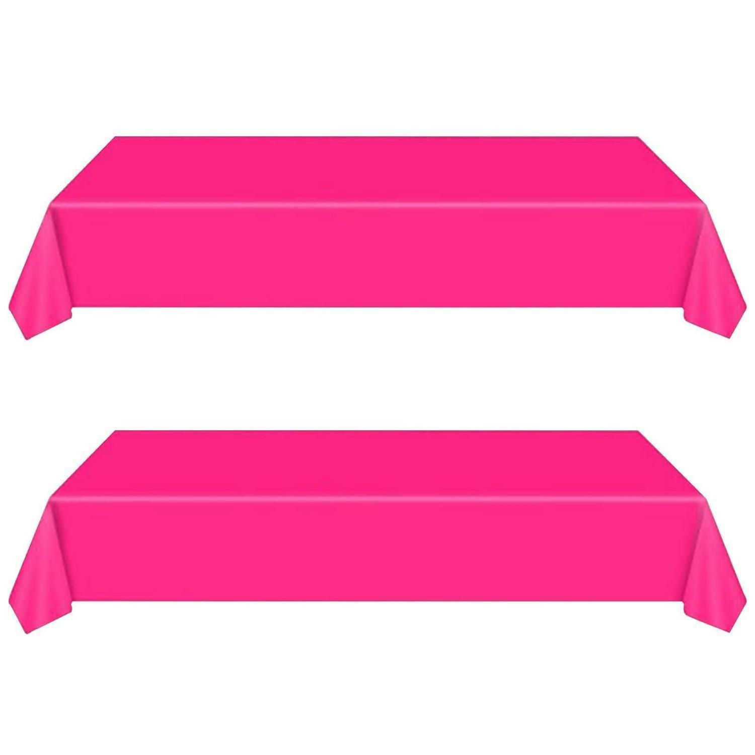TISCHDECKE 2-teiliges Set 137 x 274 cm Rosenrot - Pink, Kunststoff (274/137/1.5cm)