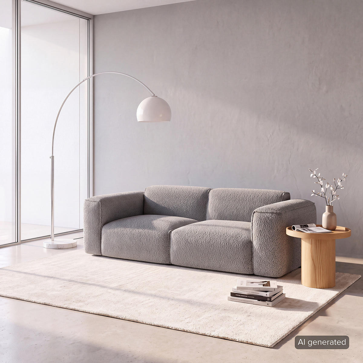 2-SITZER SOFA - Schwarz/Grau, Kunststoff/Textil (220/71/102cm) - home24