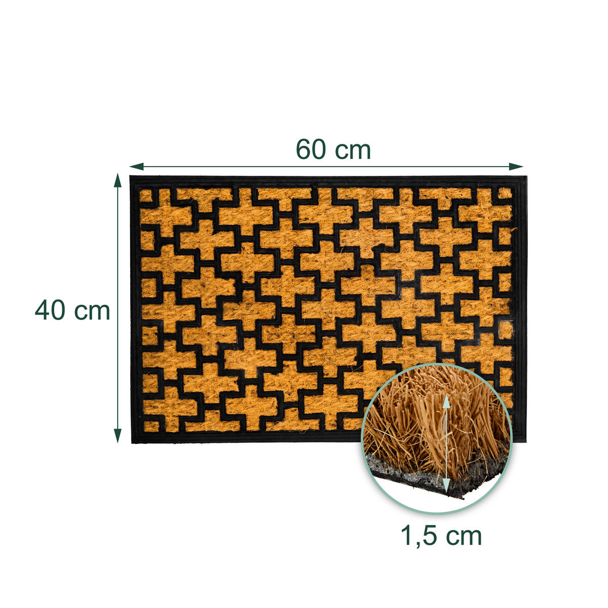 ROHOŽ - viacfarebná, textil/plast (60/40cm) - Relaxdays