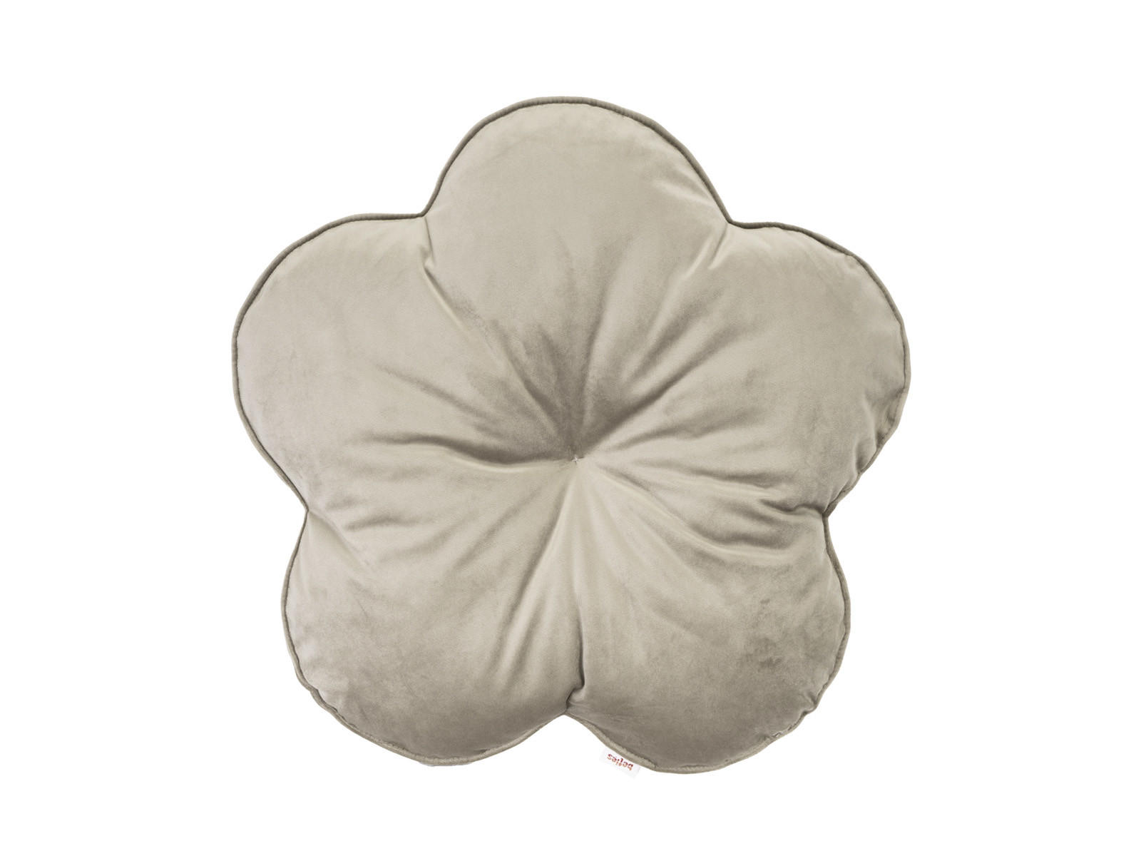 KISSEN-BLUME Samt&Sonders taupe 50 cm Ø - Taupe, Textil (50cm) - beties Heimtextil