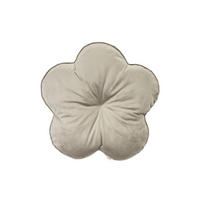 KISSEN-BLUME Samt&Sonders taupe 50 cm Ø - Taupe, Textil (50cm) - beties Heimtextil