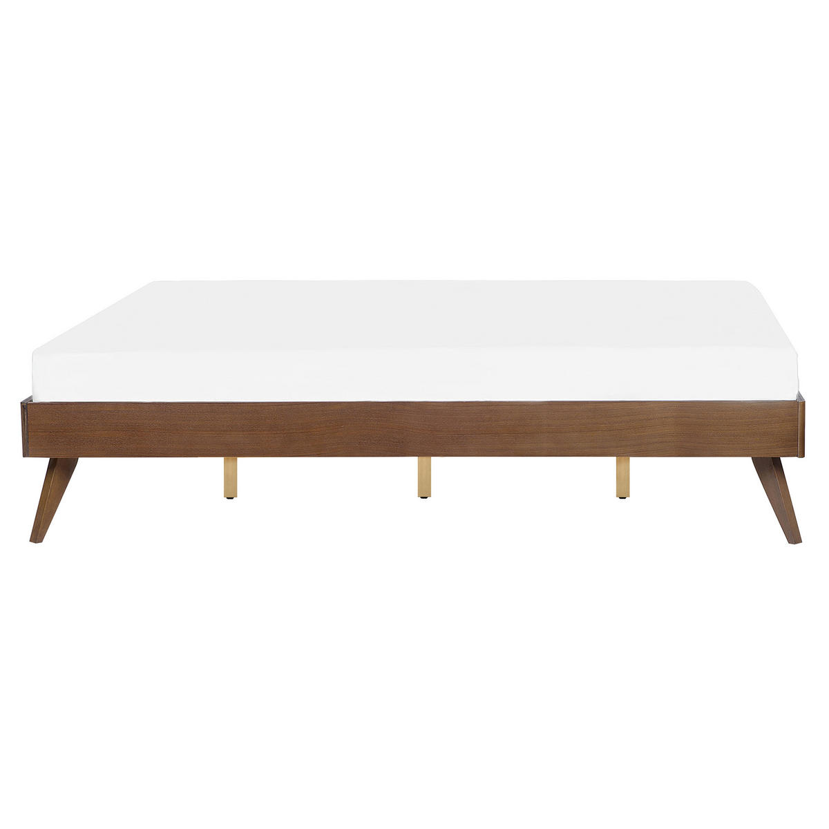 BETT 160/200 cm Dunkler Holzfarbton Berric - Dunkelbraun, Holzwerkstoff (160/200cm) - Beliani