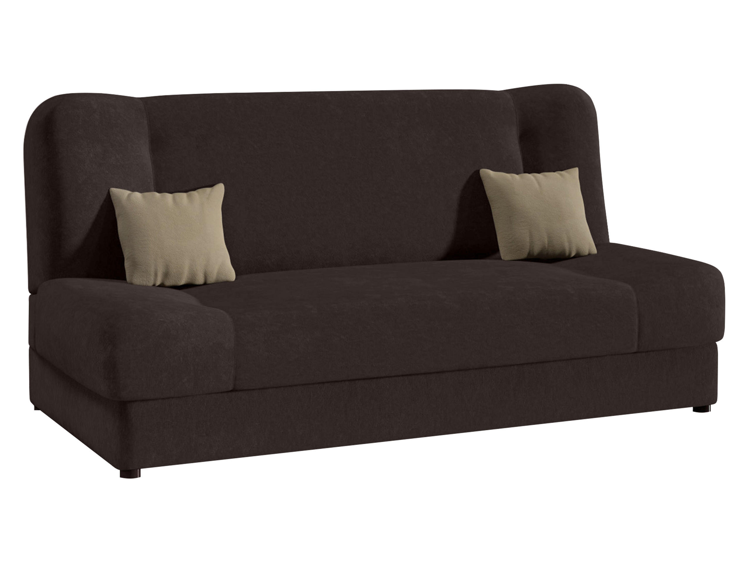 SCHLAFSOFA Jonas Style - Dunkelbraun, Holz/Textil (195/86/87cm)