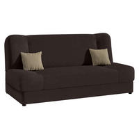 SCHLAFSOFA Jonas Style - Dunkelbraun, Holz/Textil (195/86/87cm)