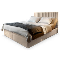 POSTEL BOXSPRING MURLO 160x200 cm, s matrací a úložným prostorem, béžová - béžová, kompozitní dřevo/textil (160/200cm) - MASSENO