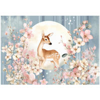 FOTOTAPETE Kinderzimmer Mädchen Tiere Blumen 300x210 - Multicolor, Papier (300/210cm) - Wallarena