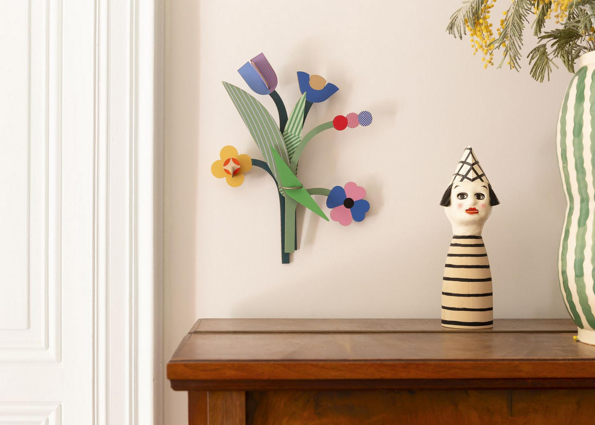 WANDSKULPTUR Bunt 5/31 cm - Multicolor, Wellpappe (5/31/24cm) - Studio Roof