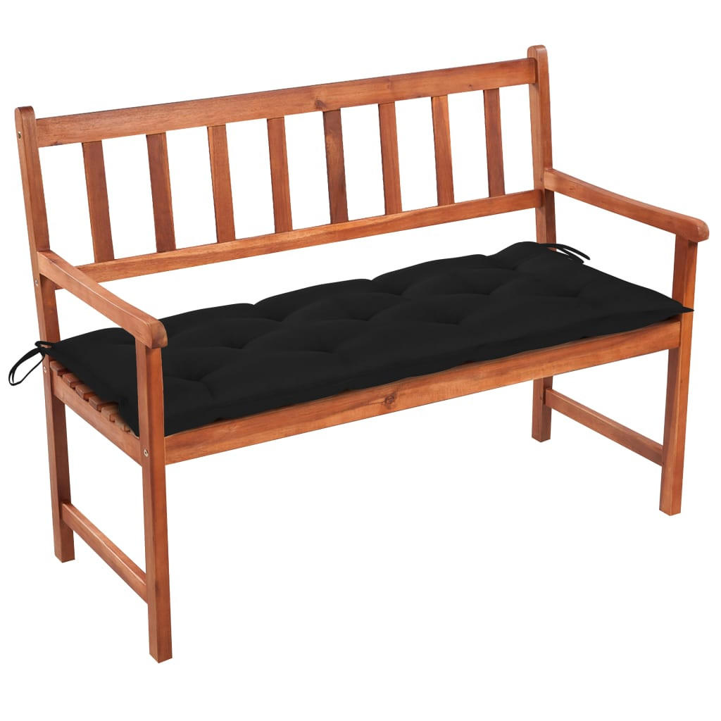 furnicato Gartenbank Schwarz 50x90x58 cm