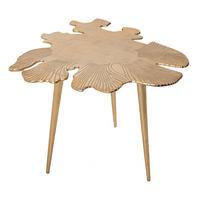 COUCHTISCH ABSTRACT LEAF rechteckig Gold 57cm - Goldfarben/Braun, Metall (50/57/42cm) - riess-ambiente