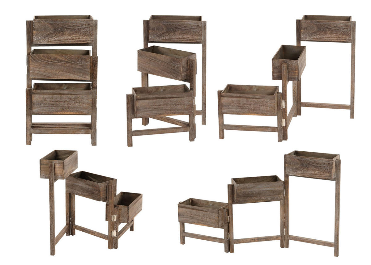 PFLANZREGAL STANDREGAL Braun - Braun, Holz (108/65/15cm) - MCW