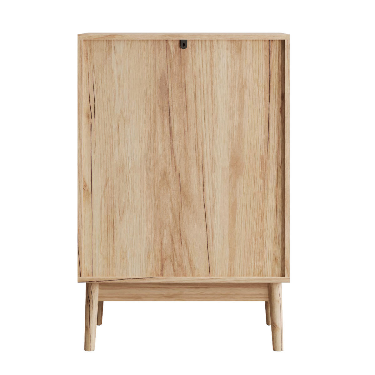 KOMMODE aus MDF und Holzspanplatte 60x40x90 cm eichefarben mit 4 Schubladen und Beinen - Nussbaumfarben, Holzwerkstoff (60/90/40cm) - Modfu