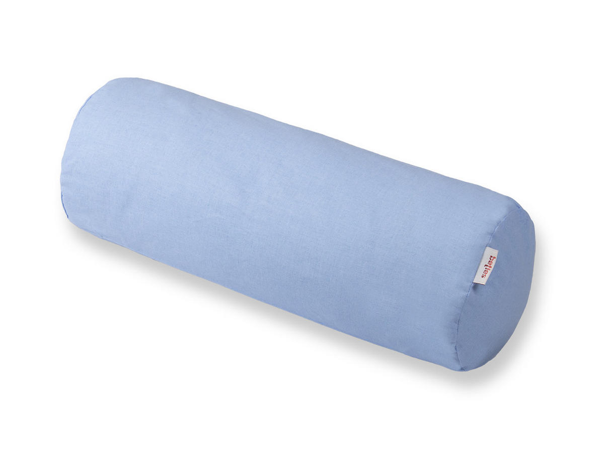 NACKENROLLENBEZUG Basic 100% Baumwolle hellblau 40/15 cm - Hellblau, Textil (15/40cm) - beties Heimtextil