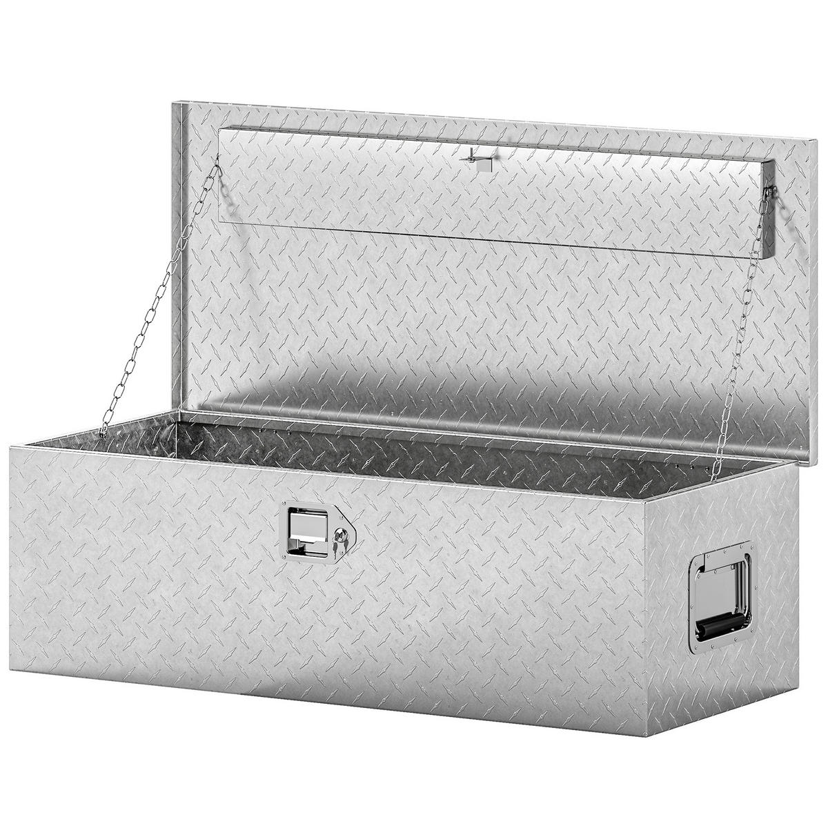 WERKZEUGKASTEN, 43-Liter-Alu-Kasten mit Schloss, 76,2 x 33 x 24,4 cm, Silber - Multicolor, Kunststoff (33/24.4/76.2cm) - FORIOUS