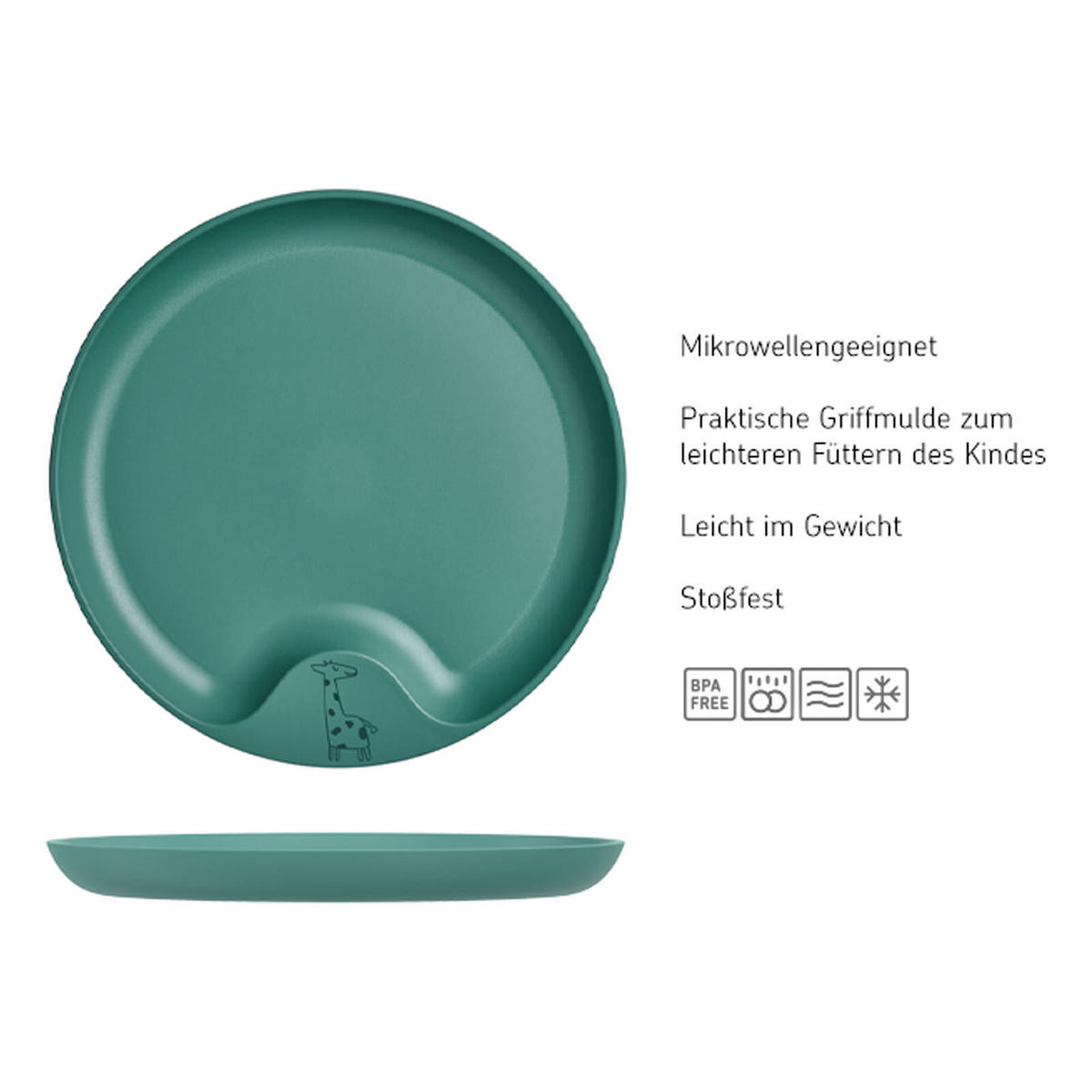 KINDERTELLER Mio Sailors Bay ø 22 cm - Hellblau, Kunststoff (22/2/22cm) - Mepal
