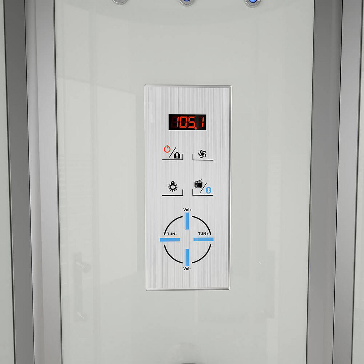 DUSCHKABINE WHITE PEARL - Weiß, 100 x 100 cm - Weiß, Glas (100cm) - Home Deluxe
