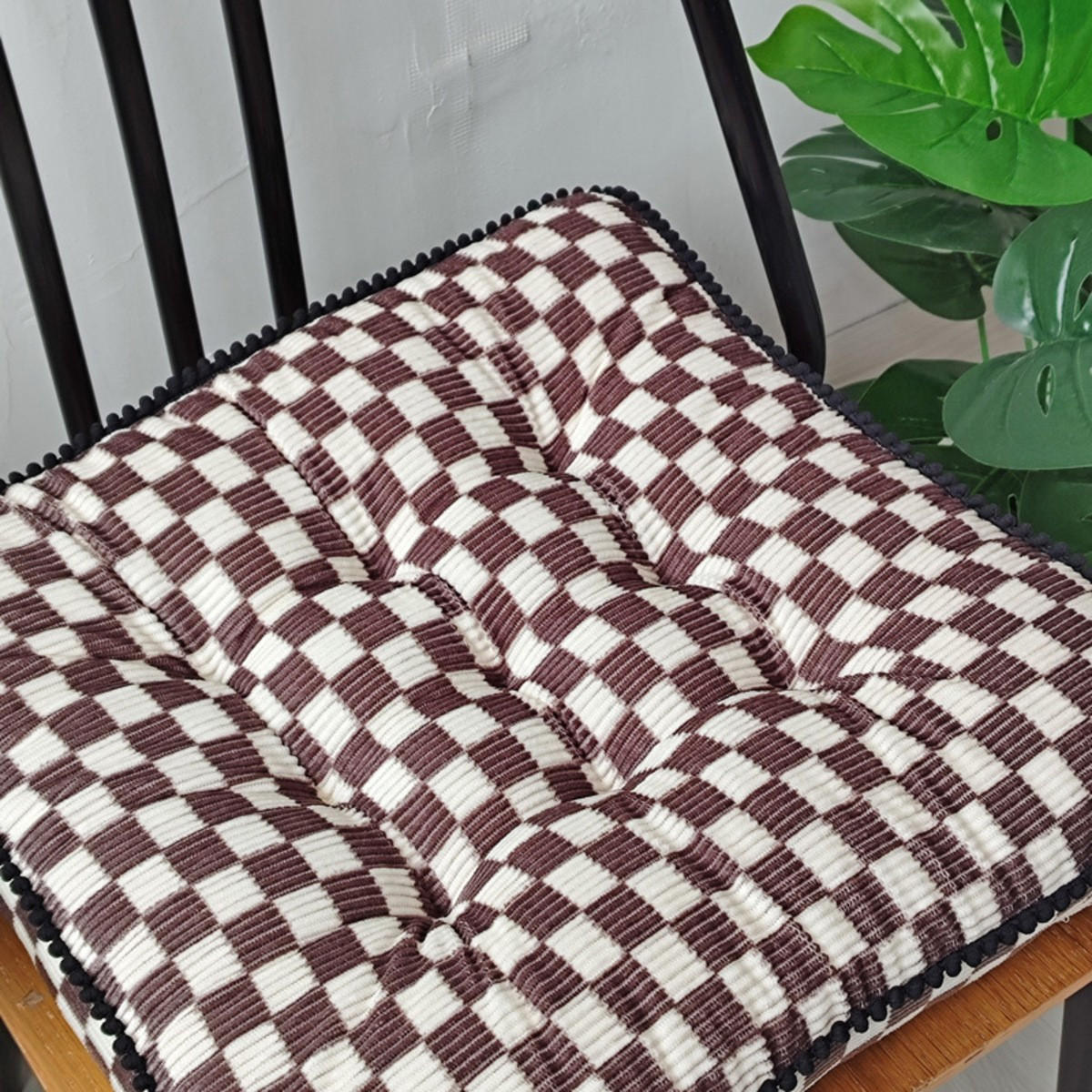 GARTENHOCKERAUFLAGE 42/42/9 cm - Braun, Textil (42/9/42cm) - Authentics