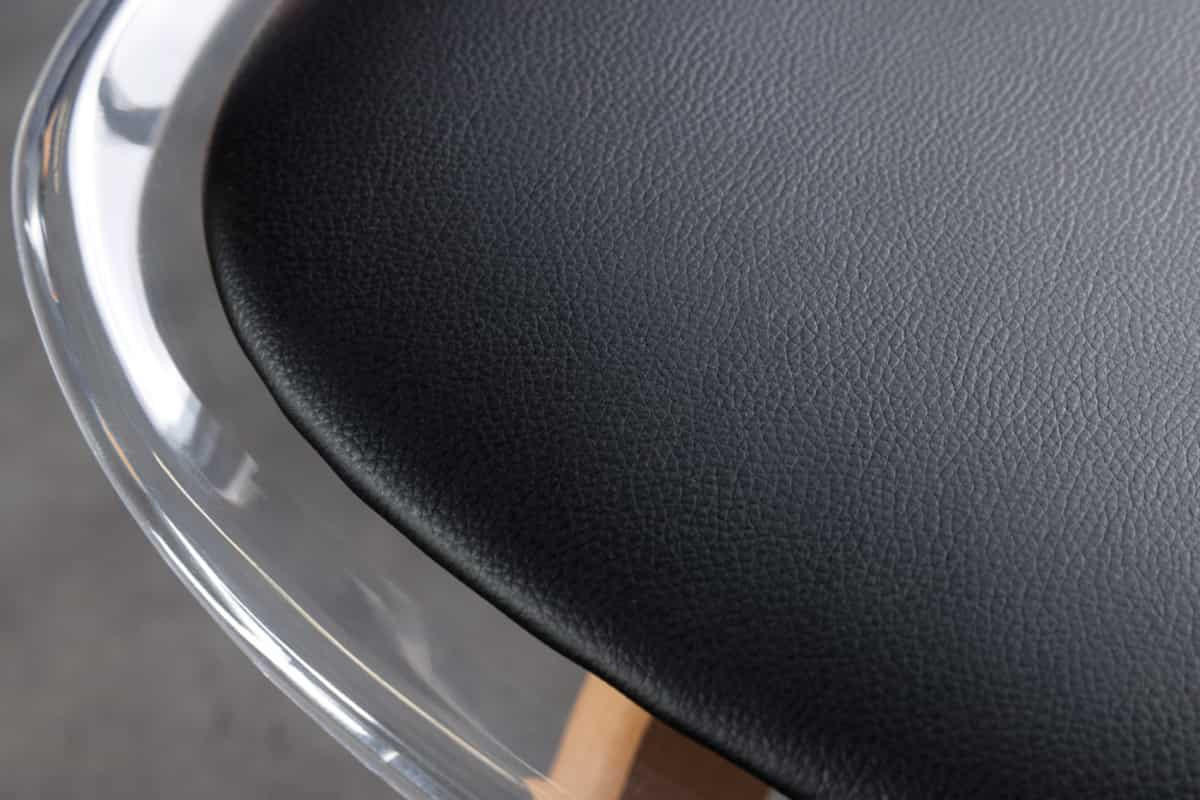 STUHL SCANDINAVIA MEISTERSTÜCK Kunstleder Transparent 80 cm - Transparent/Schwarz, Holz/Kunststoff (47/81/53cm) - riess-ambiente