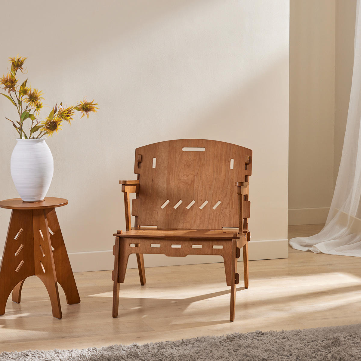 STUHL Braun - Braun, Holz (55/70/72cm) - SoBuy