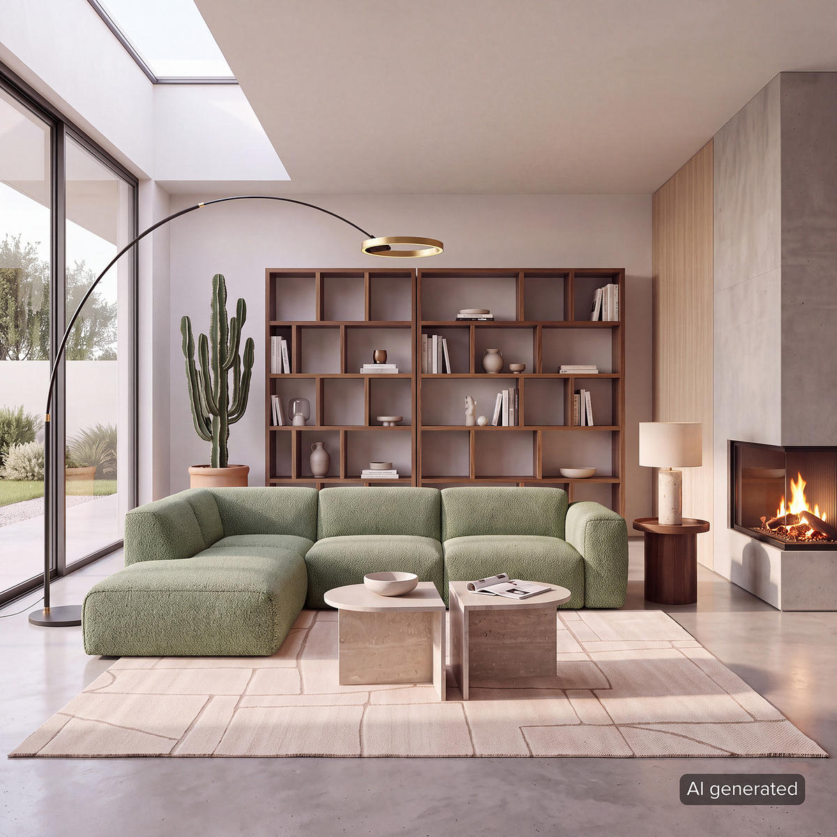 3-SITZER ECKSOFA mit Recamiere - Schwarz/Grün, Kunststoff/Textil (295/231cm) - home24