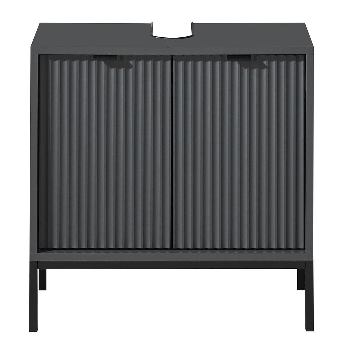 WASCHBECKENUNTERSCHRANK - Grau, Holzwerkstoff (60/60/33cm) - home24