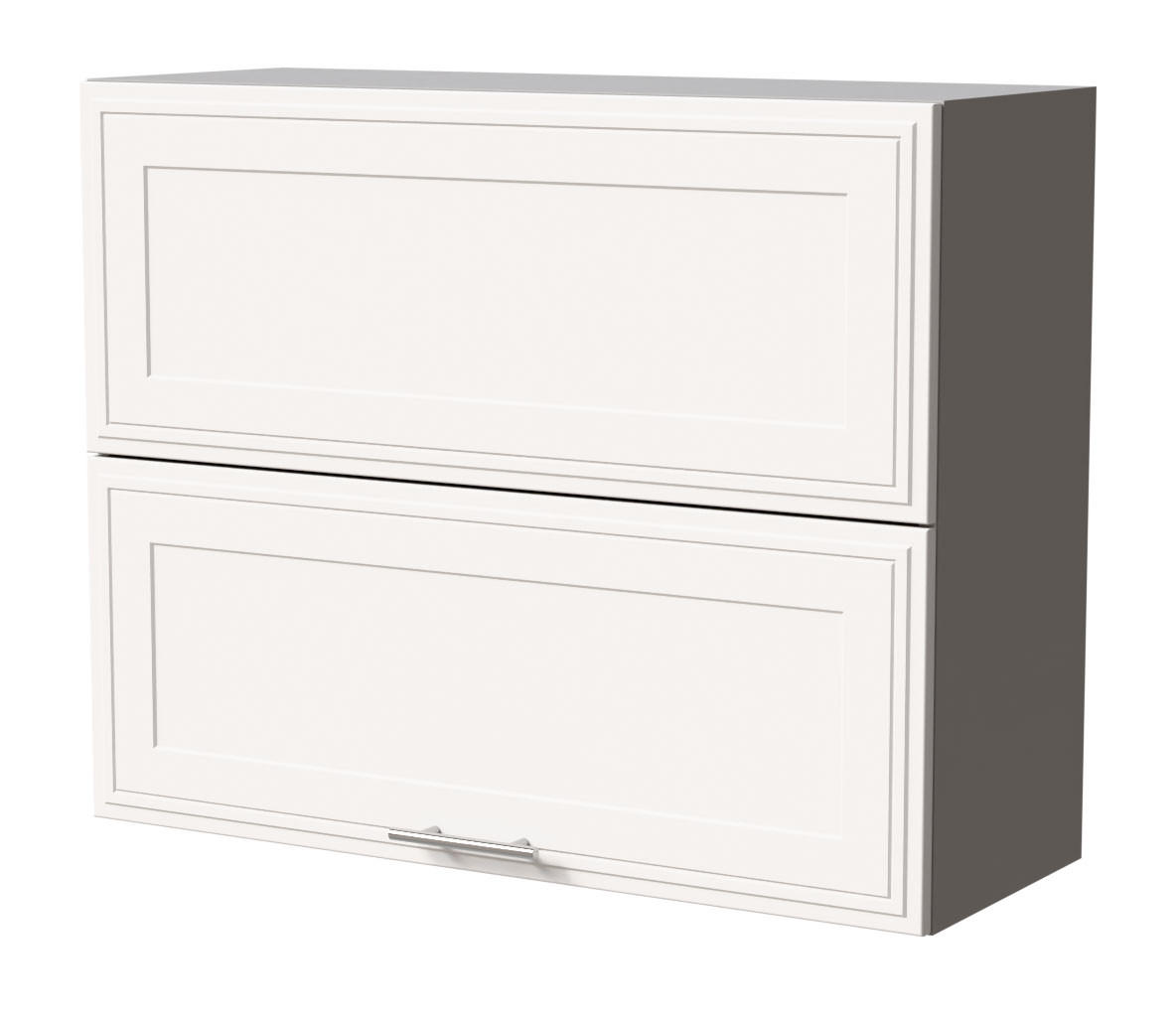 KLAPPHÄNGESCHRANK Salo W8B/90-AV Grau / Weiß Matt 90 / 32,5 / 72cm - Weiß/Grau, Holz/Holzwerkstoff (90/72/32.5cm) - Feldmann-Wohnen