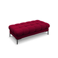 BANK Mamaia aus Samt rot 2 Sitzplätze - Rot, Textil (133/41/62cm) - Micadoni