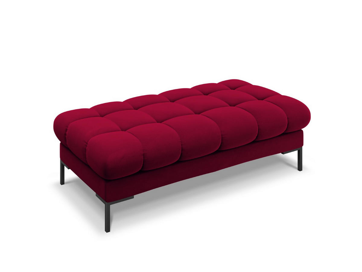 BANK Mamaia aus Samt rot 2 Sitzplätze - Rot, Textil (133/41/62cm) - Micadoni