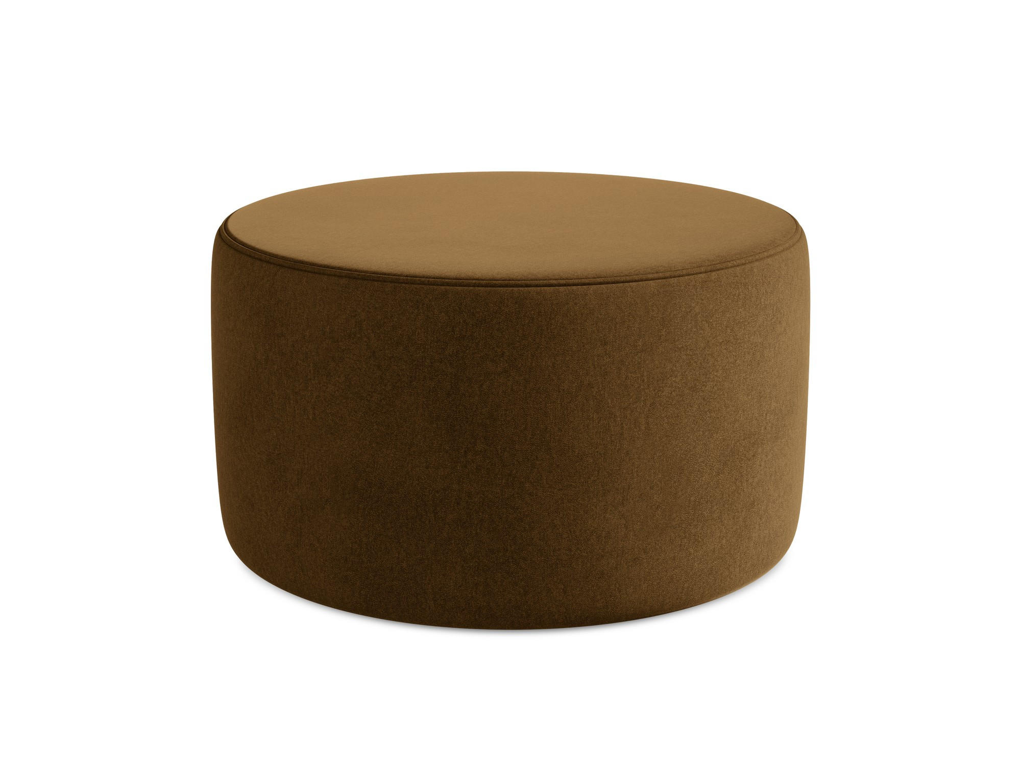 POUF Samt Stoff Gelb - Currygelb/Gelb, Kunststoff/Textil (81/46/81cm) - Makamii
