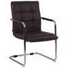 SCHWINGSTUHL Lederlook braun - Chromfarben/Braun, Textil/Metall (57/89/64cm) - CLP