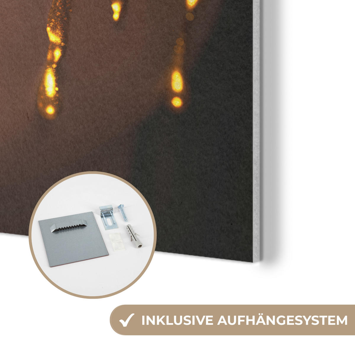 AKUSTIKBILD Frau - Gold - Luxus - Porträt Akustikpaneele 90x60 cm - Goldfarben, Kunststoff (90/60/0.9cm) - MuchoWow
