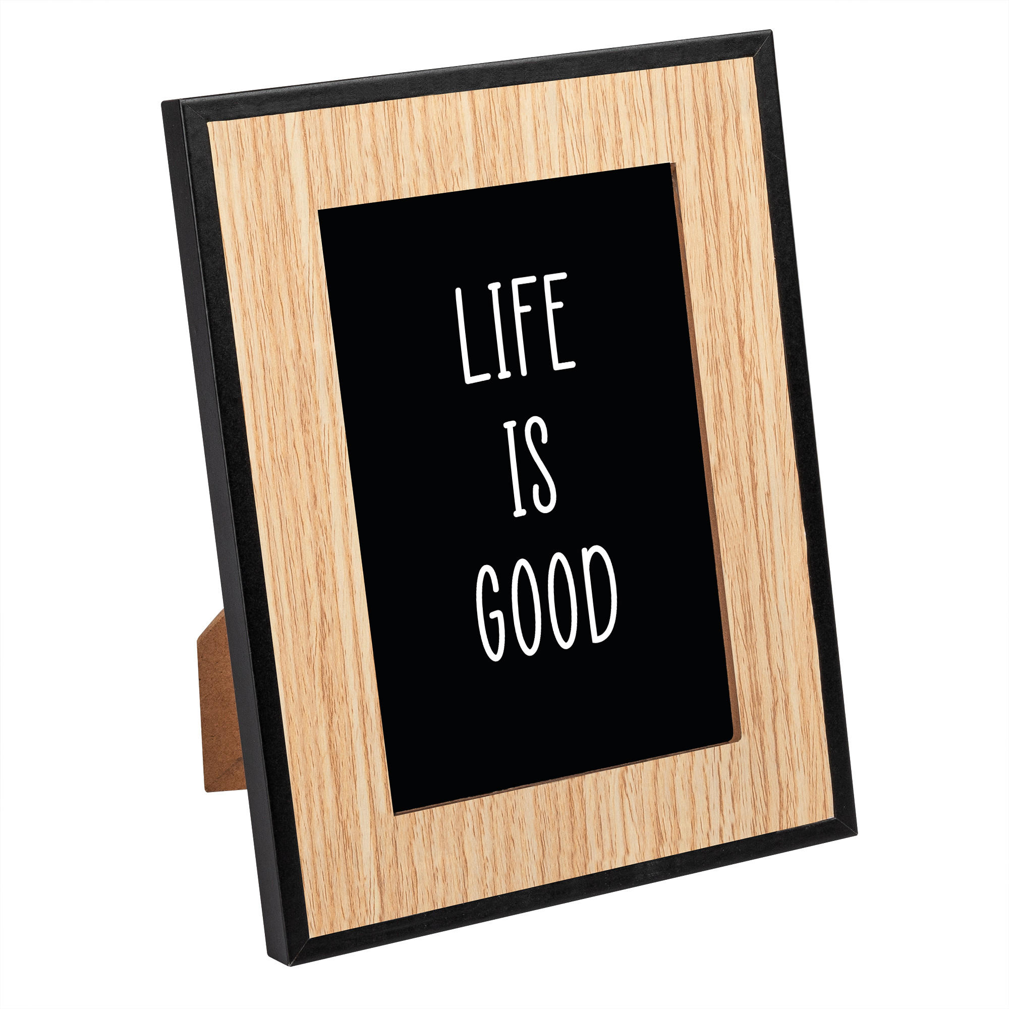 BILDERRAHMEN Good Portraitrahmen, 10x15 cm, natur/schwarz - Schwarz, Holzwerkstoff (14.8/19.8/1.7cm) - walther design