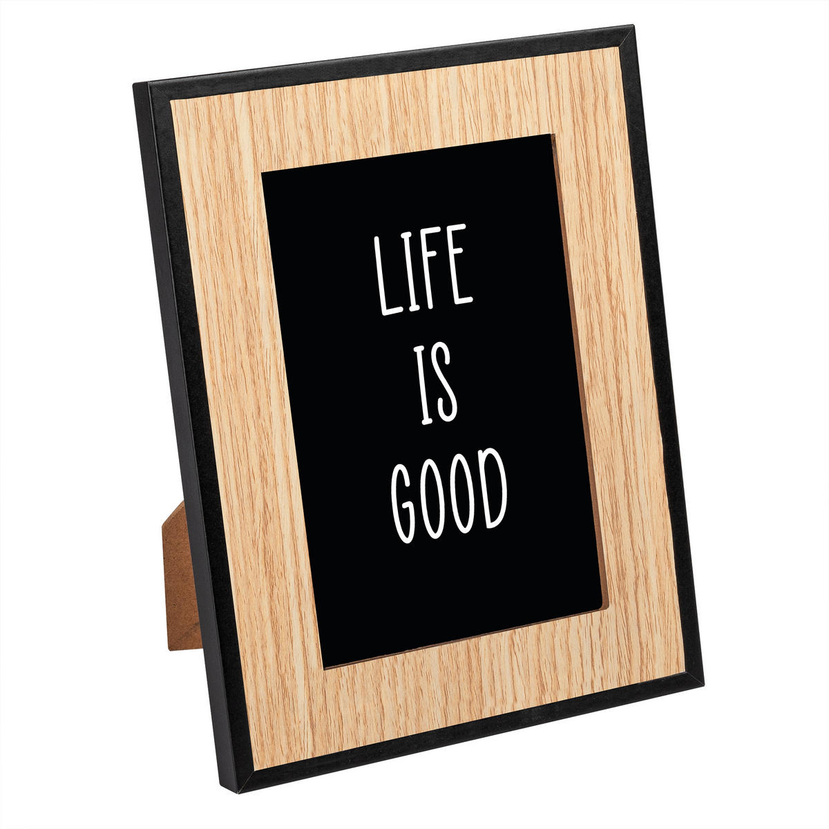 BILDERRAHMEN Good Portraitrahmen, 10x15 cm, natur/schwarz - Schwarz, Holzwerkstoff (14.8/19.8/1.7cm) - walther design