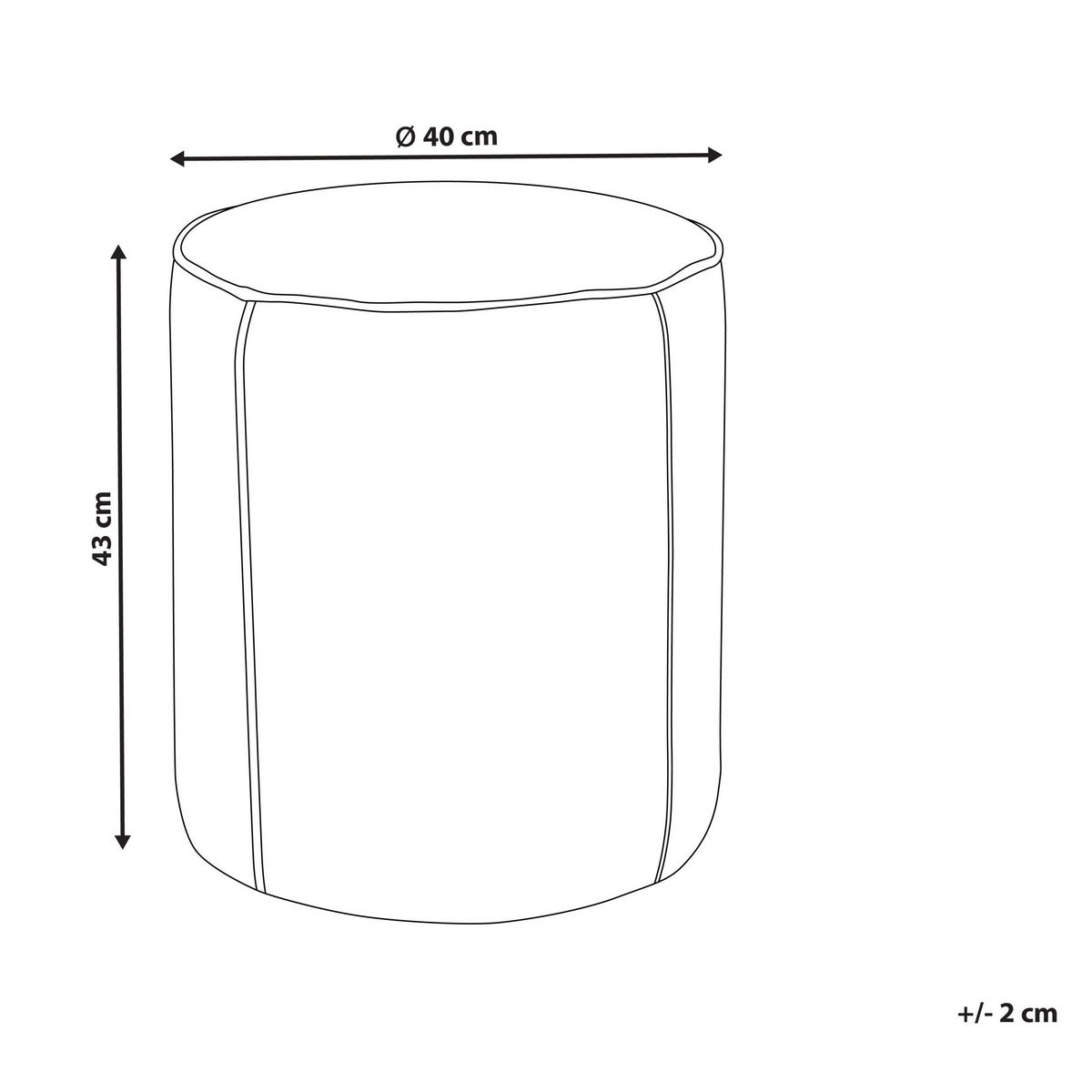 POUF Beige Sedona - Beige, Textil (40/43/40cm) - Beliani