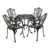 BISTROSET Boulder - Jugendstil - 5-teilig, Aluguss antik grau - Grau, Metall - TPFGarden