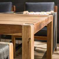 MASSIVER GARTENESSTISCH - Akazie massiv - Braun/Akaziefarben, Holz (85/160/72cm) - home24