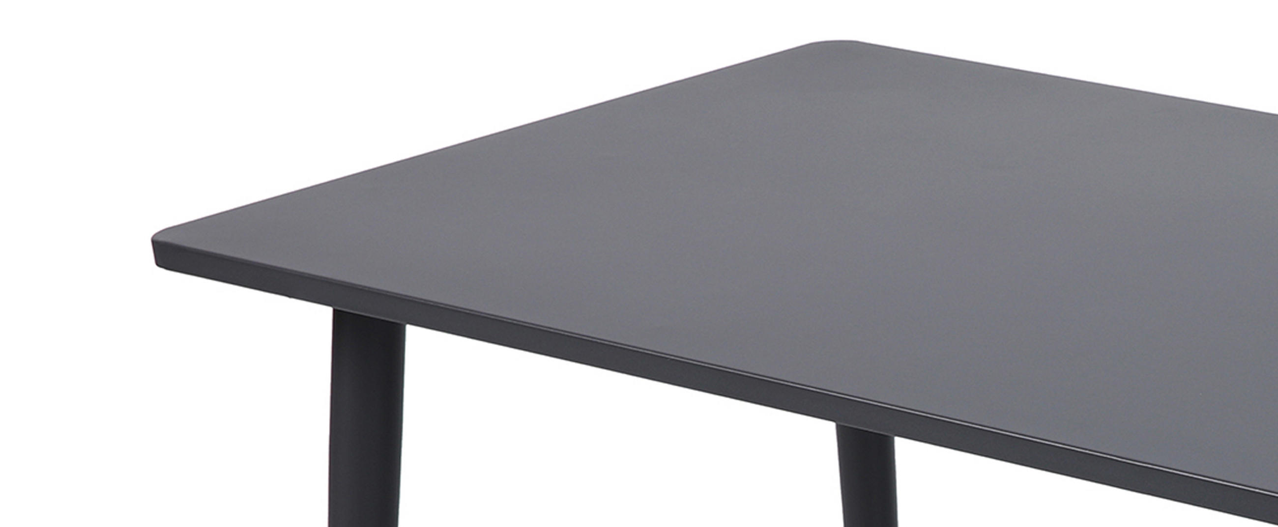 GARTENTISCH Rotherham - aus Stahl, Oberfläche dunkelgrau pulverbeschichtet 70x120x72 cm - Schwarz, Metall (120/70/72cm) - TPFGarden