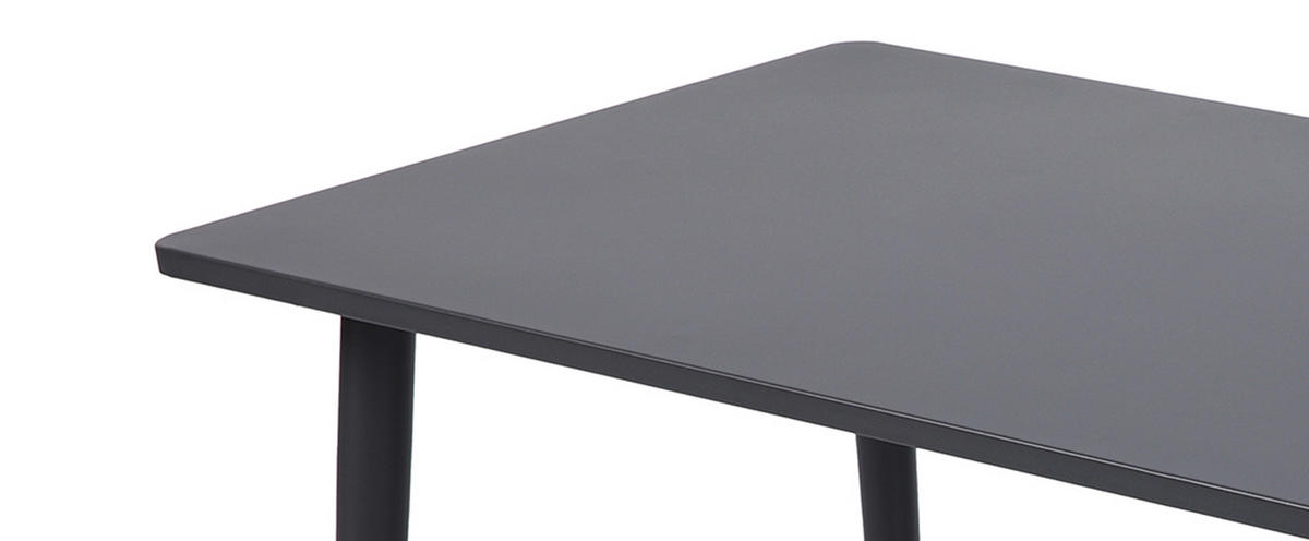 GARTENTISCH Rotherham - aus Stahl, Oberfläche dunkelgrau pulverbeschichtet 70x120x72 cm - Schwarz, Metall (120/70/72cm) - TPFGarden