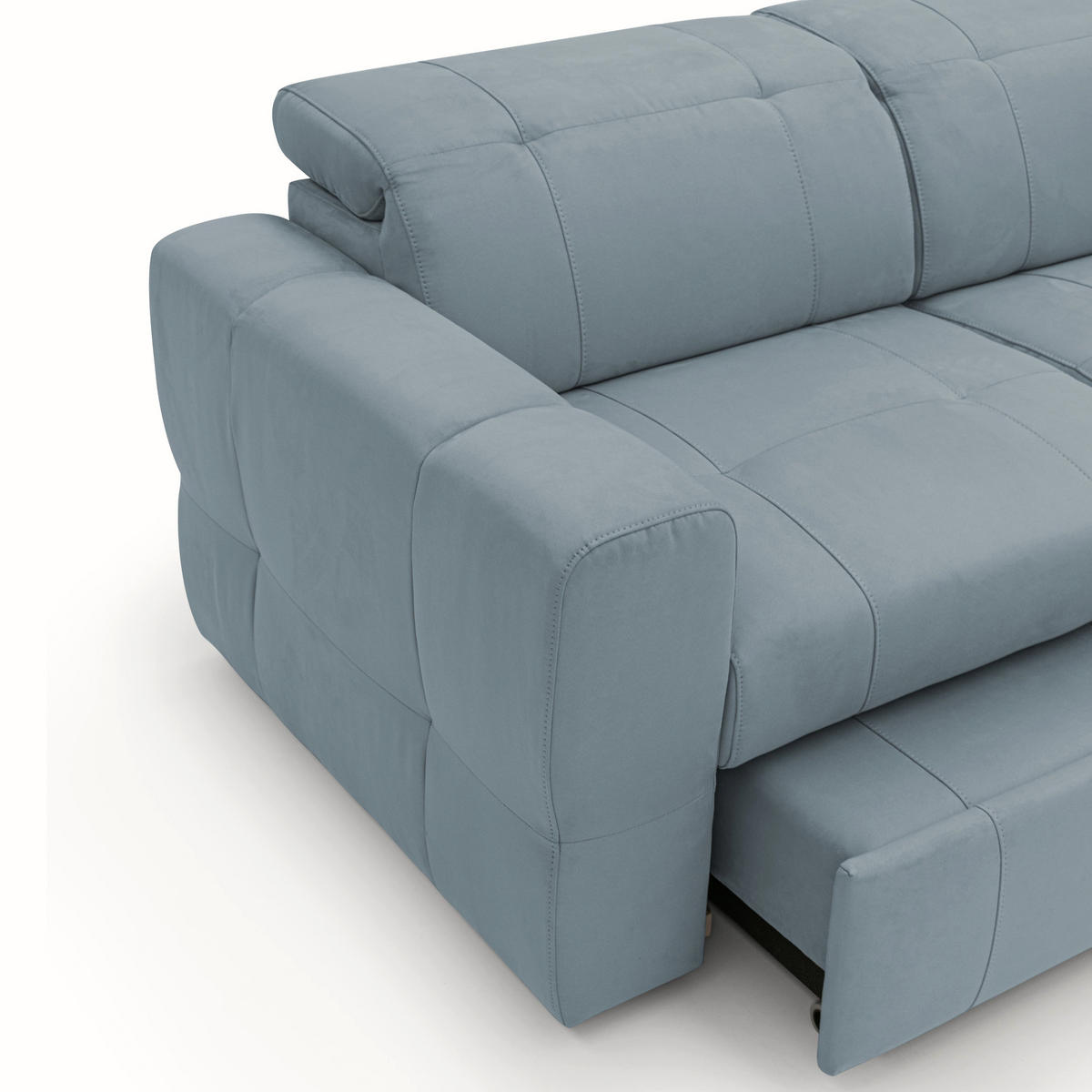 SCHLAFSOFA Kronos - Hellblau, Textil (173/80/97cm) - Divani.store