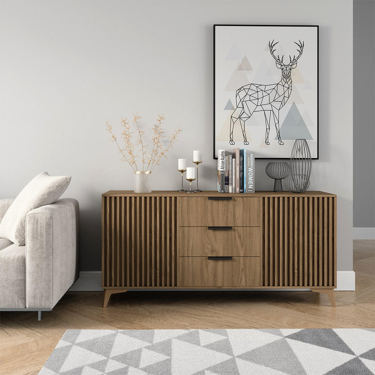KOMODA Esteban Drvo - smeđa, drvni materijal (150/72/40cm) - Petits-meubles