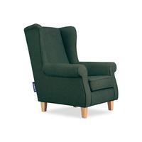 OHRENSESSEL MILES Massivholzbeine buche, meeresgrün - Jadegrün, Holzwerkstoff/Buchenholz (82/105/97cm) - KONSIMO®